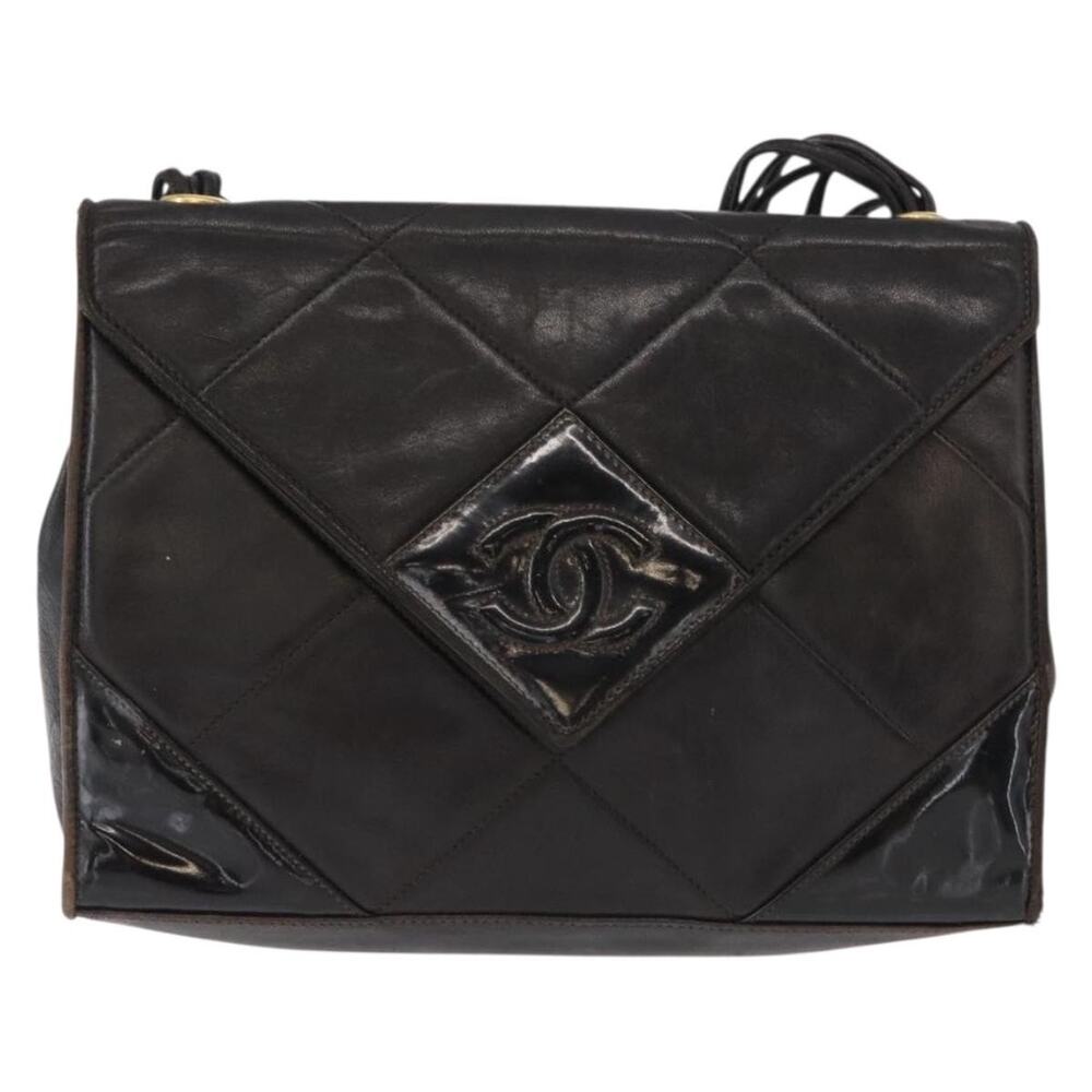 Chanel Matelasse Lambskin Shoulder Bag Brown